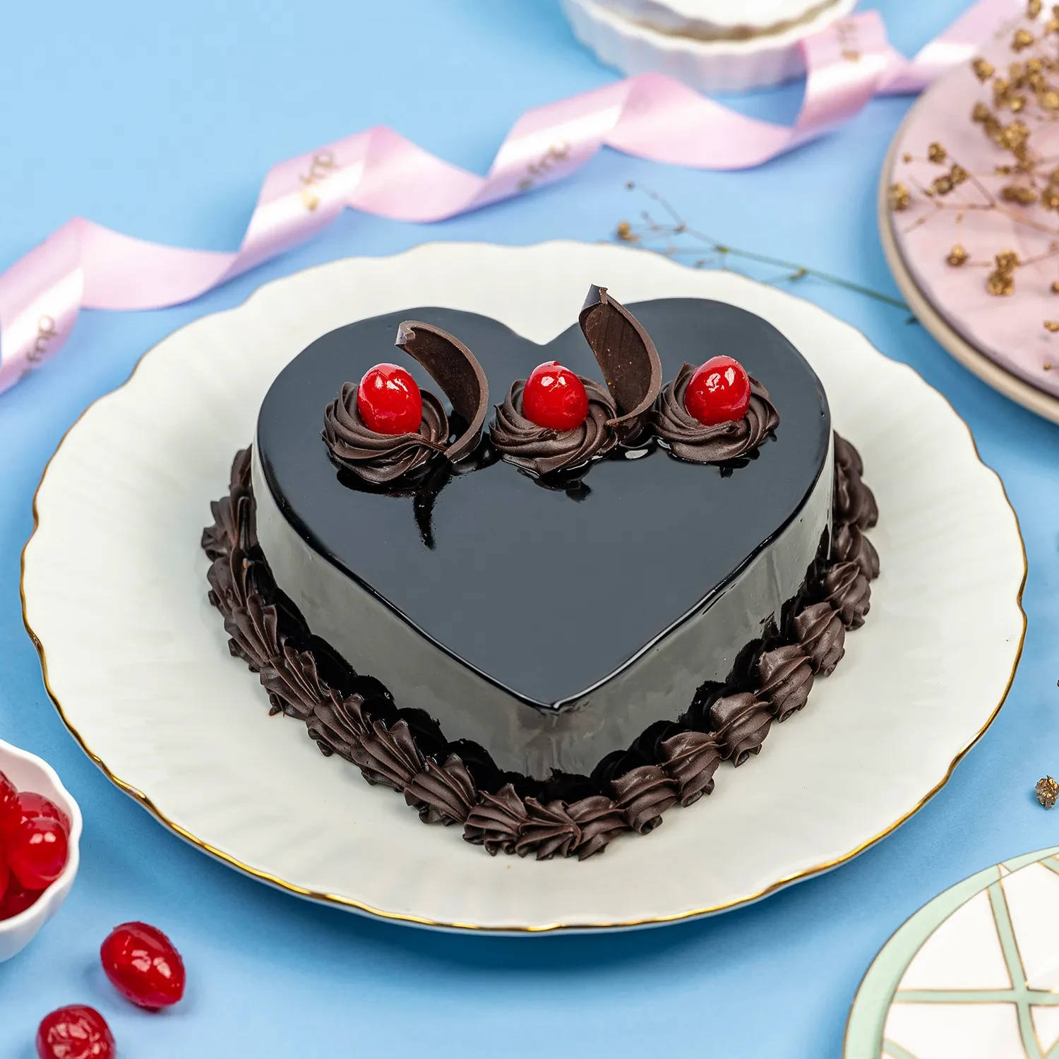 Heart Truffle Chocolate cake