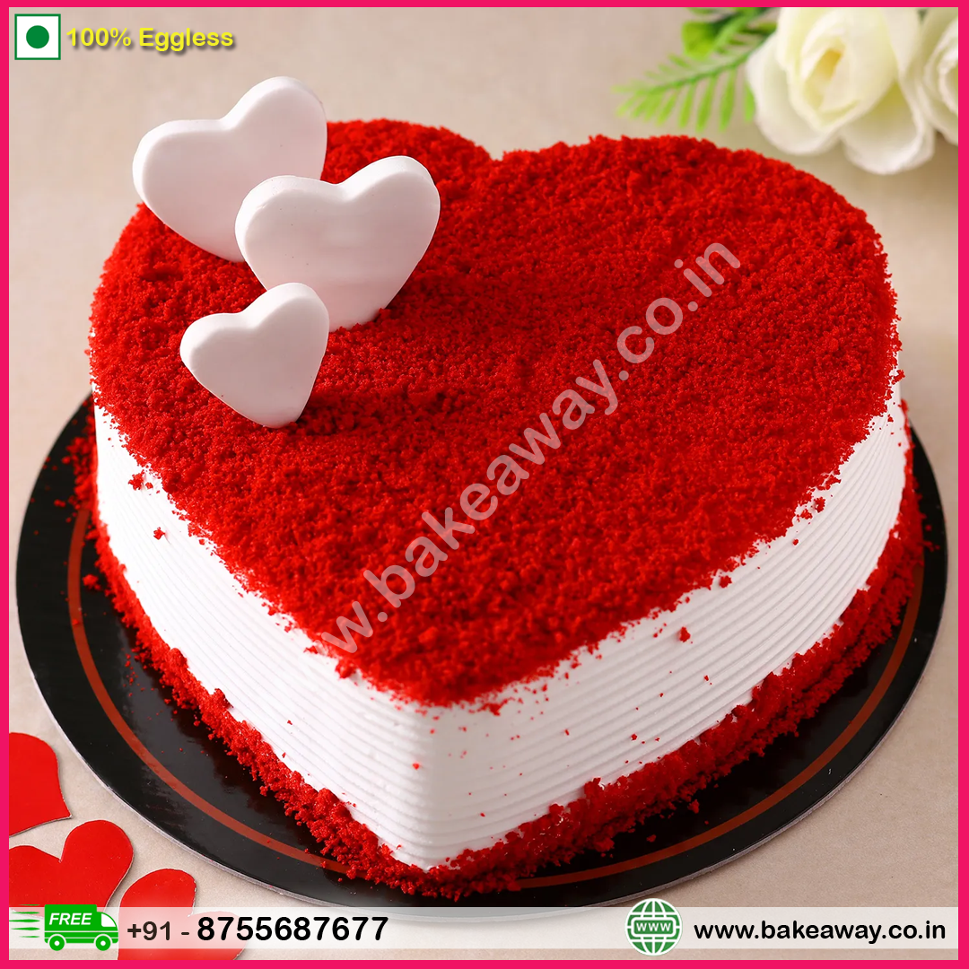Valentine Red Velvet Heart Cake